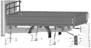 Установка стальной платформы с бортами автомобиля ГАЗ-A22R36.